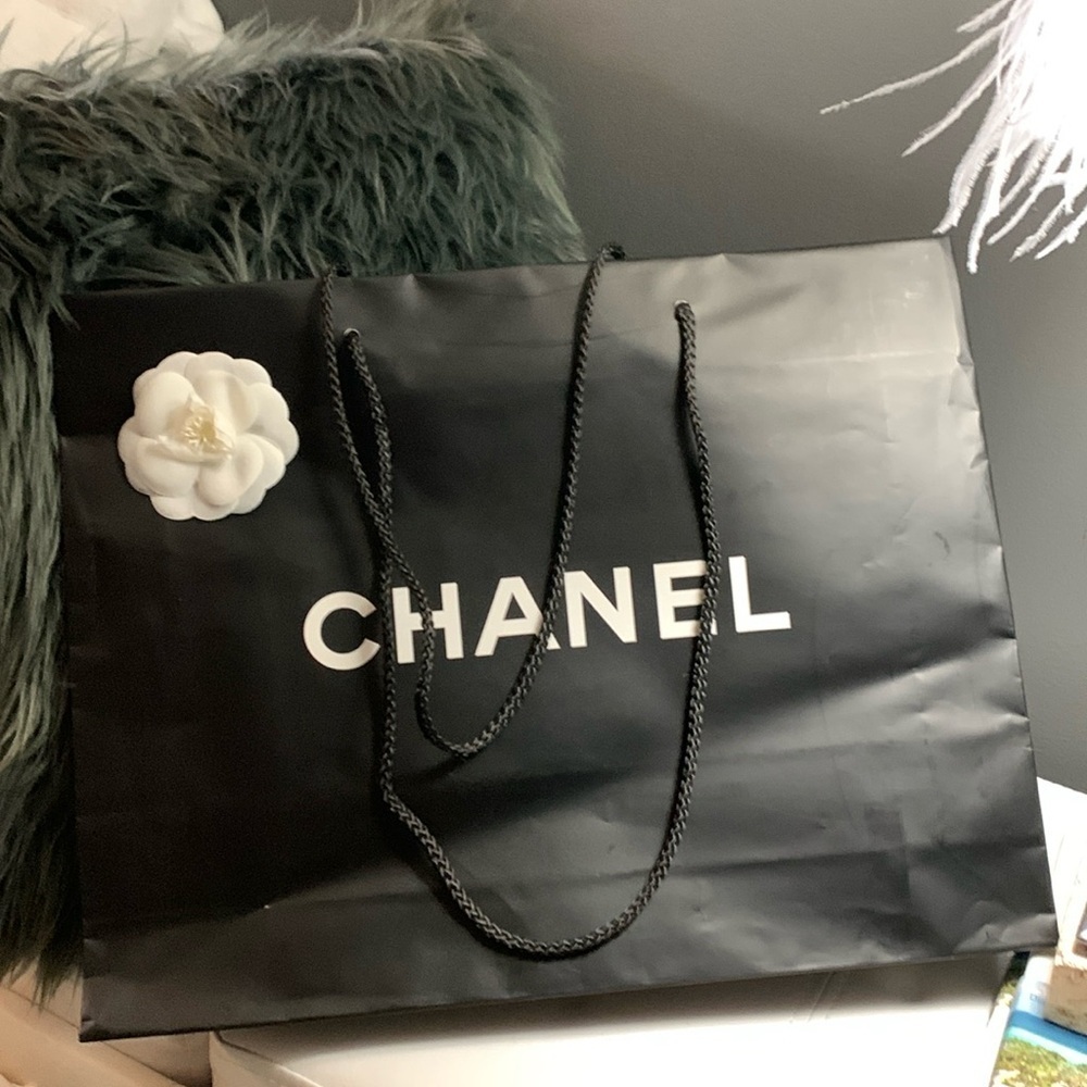 Chanel Paper Shopping Bag with 3D flower